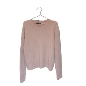Sanctuary soft pale pink fuzzy long sleeved sweater size large